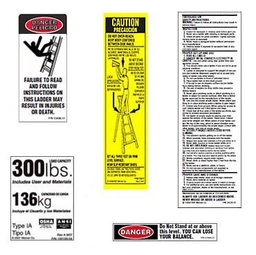 Combination Ladder Safety Labels