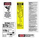 Fiberglass Twin Stepladder / Stockr's Ladder Safety Labels