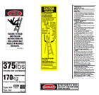 Fiberglass Podium Safety Labels