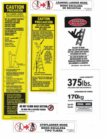 375 lb. Fiberglass Leansafe labels LFL