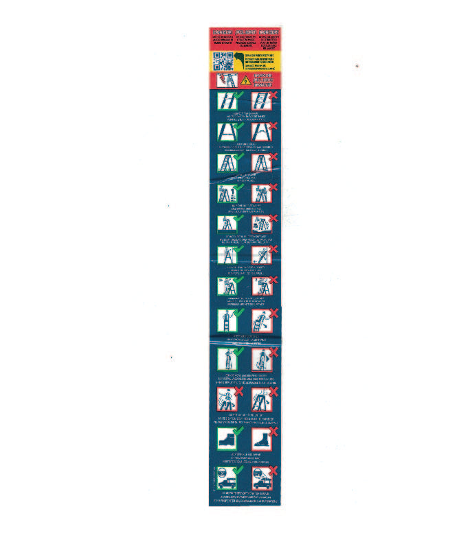 NEW Stepladder Fiberglass/Aluminum label LIS100