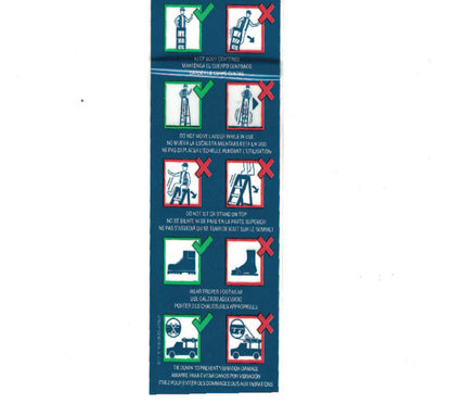 NEW Stepladder Fiberglass/Aluminum label LIS100